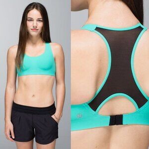 Lululemon Bitty Bracer Sports Bra (B-C cup) In Bali Breeze / Black Size 32A